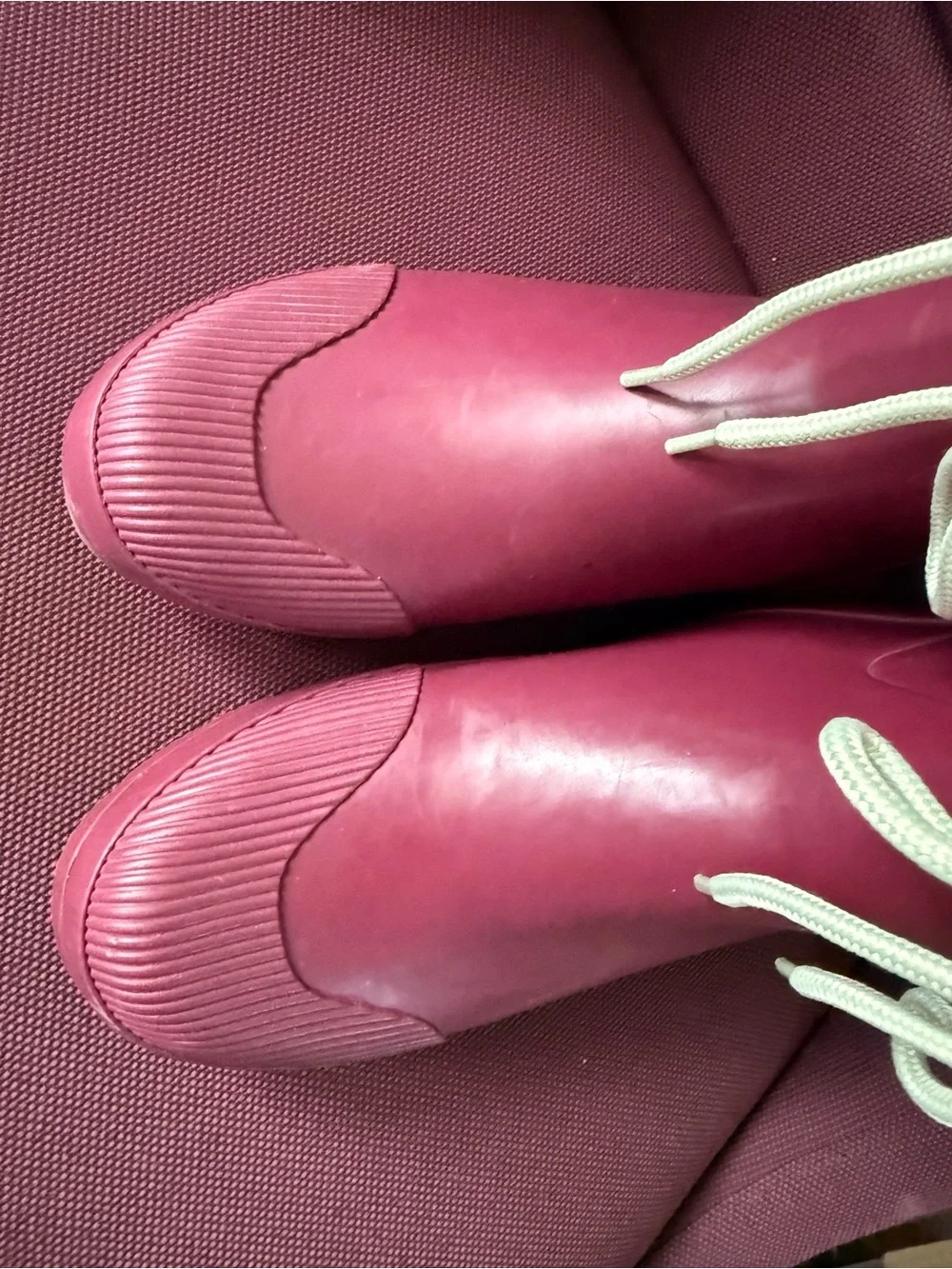 Nomad Pink Lace-Up Women's Rain Boots